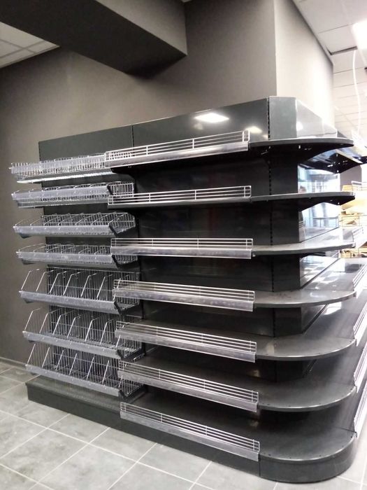 Торговое оборудование, стеллажи, полки купить в магазин, в наличии