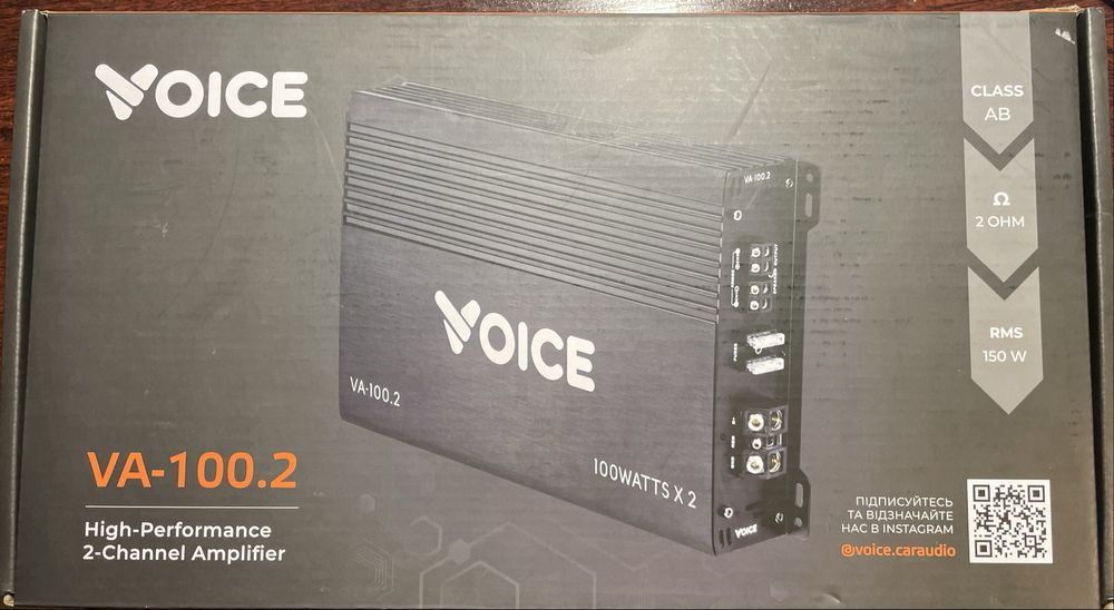2-х канальний підсилювач звуку Voice 100.2 300 Watts