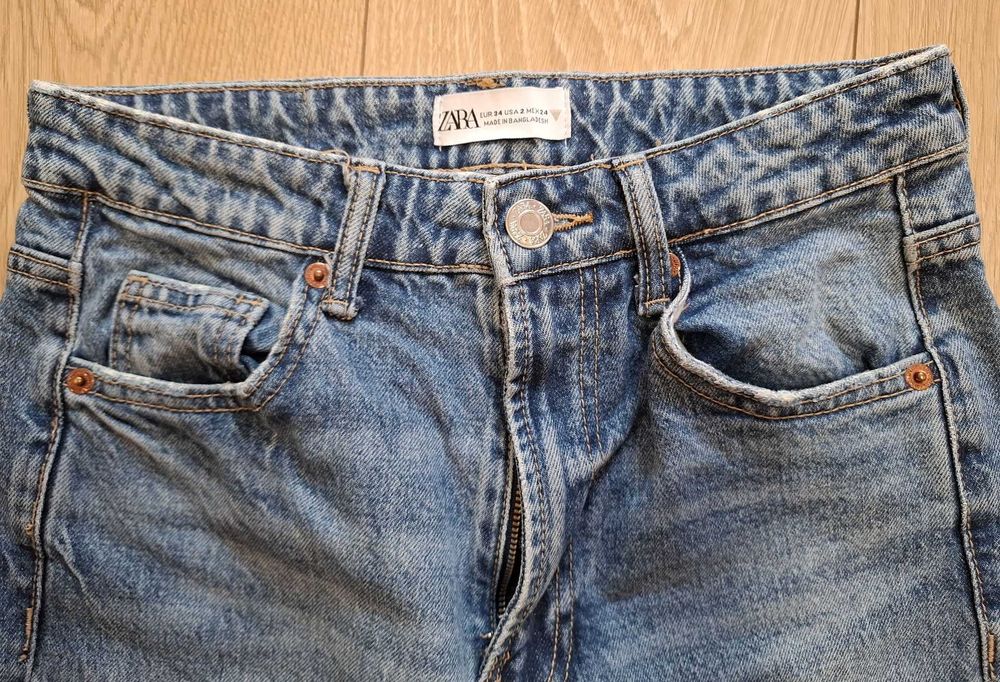 Damskie jeansy ZARA, rozmiar 34, super jakość i atrakcyjna cena!