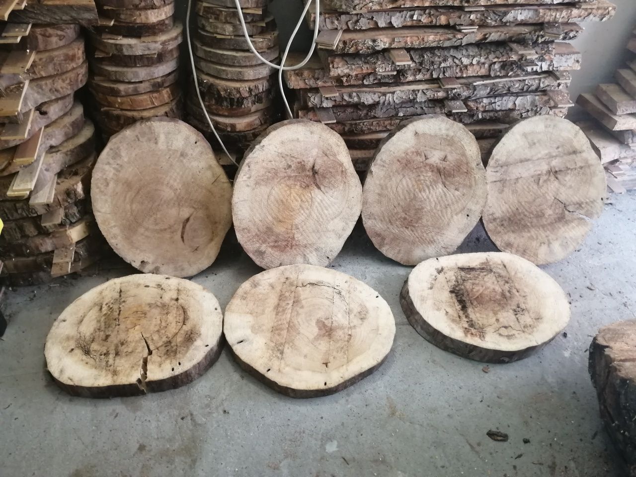 Drewno wysuszone plastry deski pod żywice stolik stołek tacki