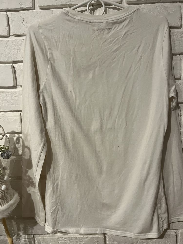 Biały tshirt dlugi rękaw basic Tommy Hilfiger