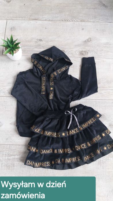 Komplet welurowy dziewczecy rozmiar 116 Wysyłam Dzisiaj