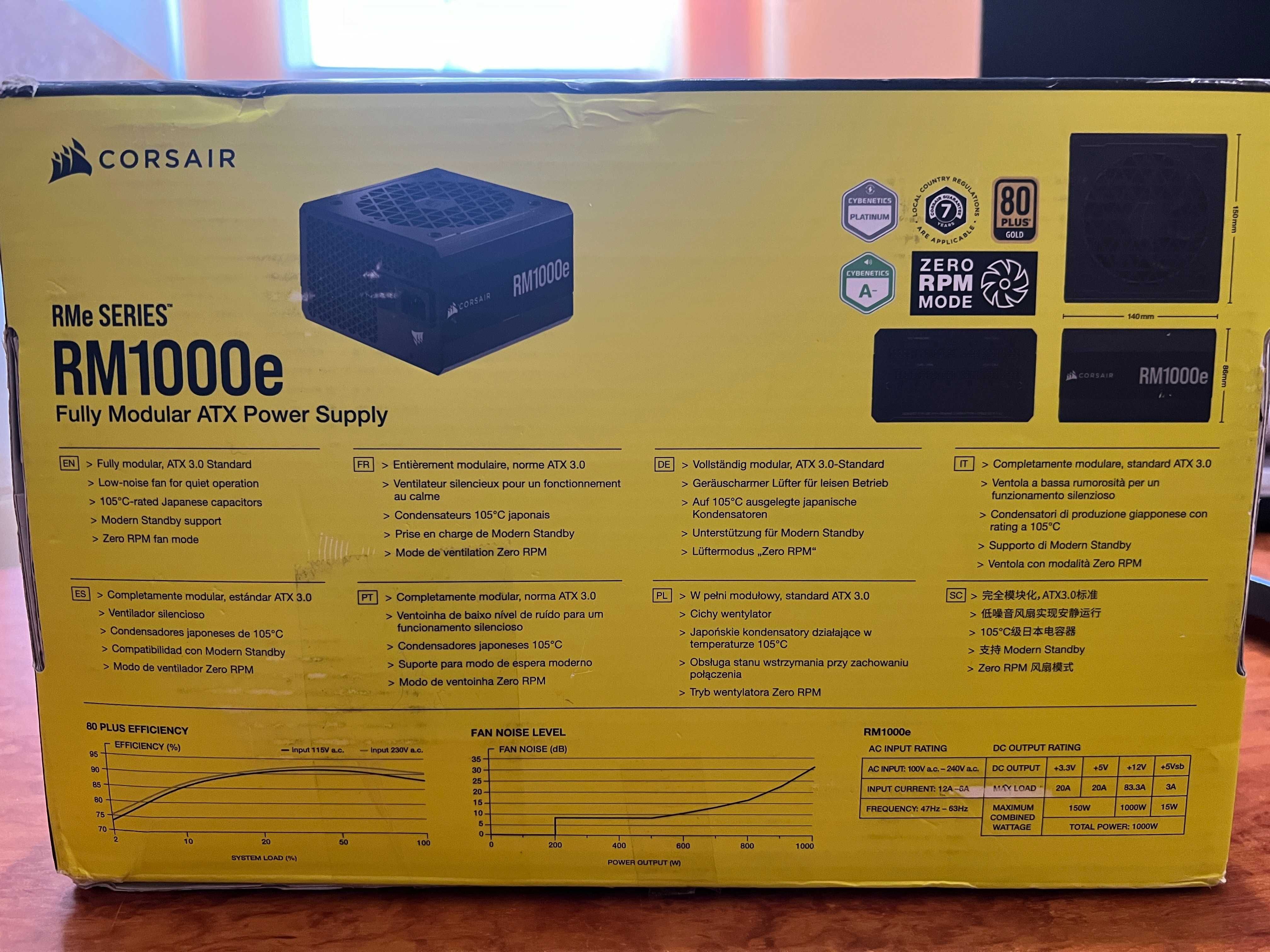 Блок живлення Corsair RM1000e 1000W 80 PLUS Gold (CP-9020264)