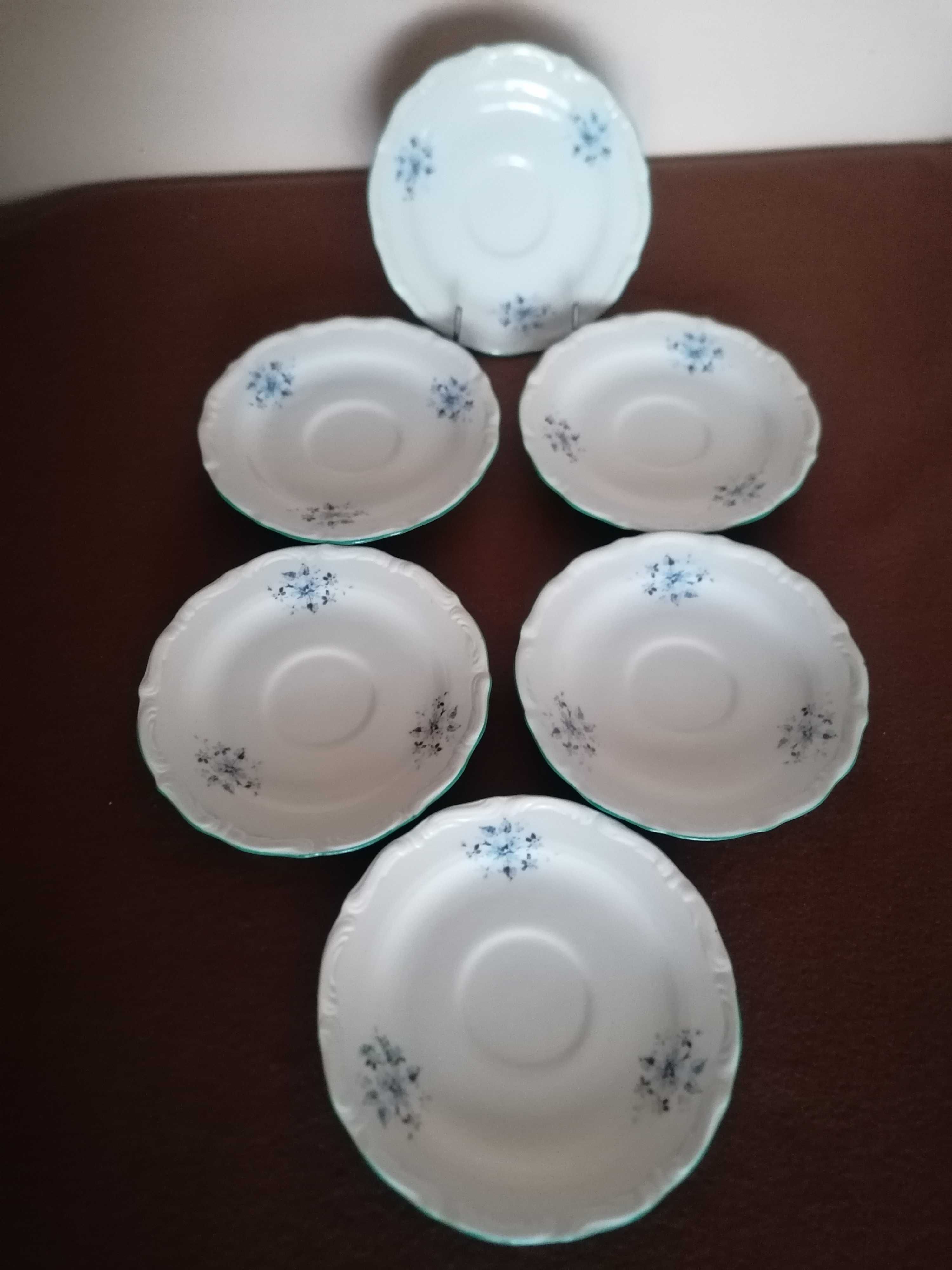 Spodek talerzyk deserowy porcelana Wałbrzych.Zestaw 6 talerzyków.