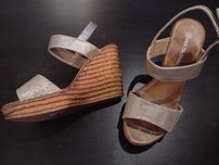 buty złote na koturnie HKR ORGINAL roz 38