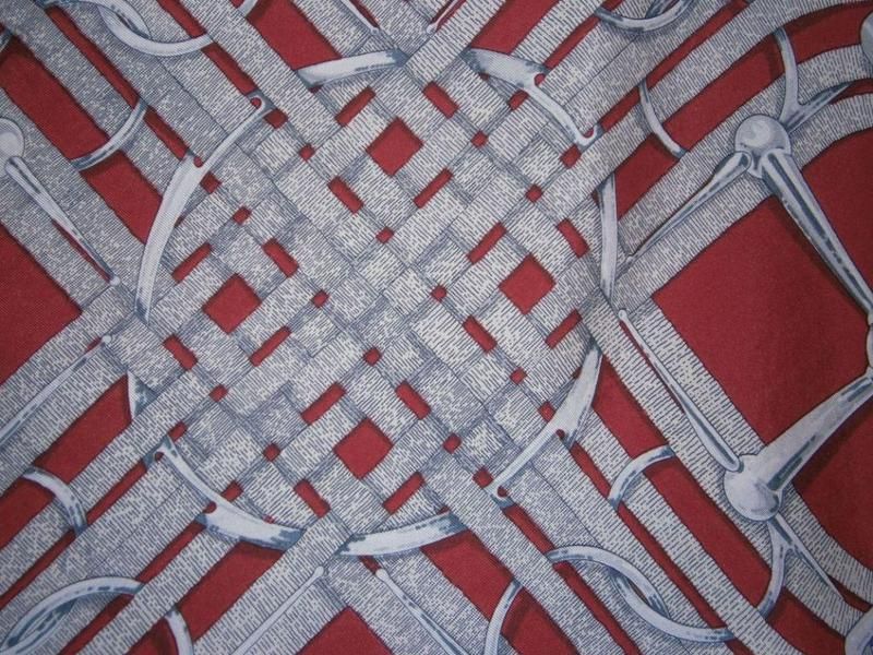 Большой винтажный платок hermes роуль шелк