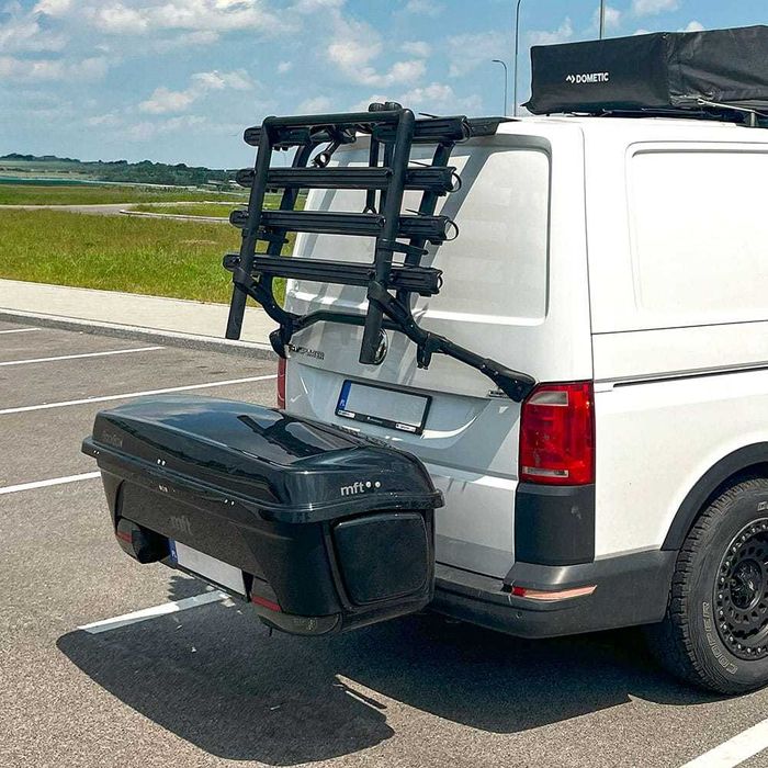 Kufer na hak box na narty do vana osobówka Tesla Audi Mercedes VW Ford