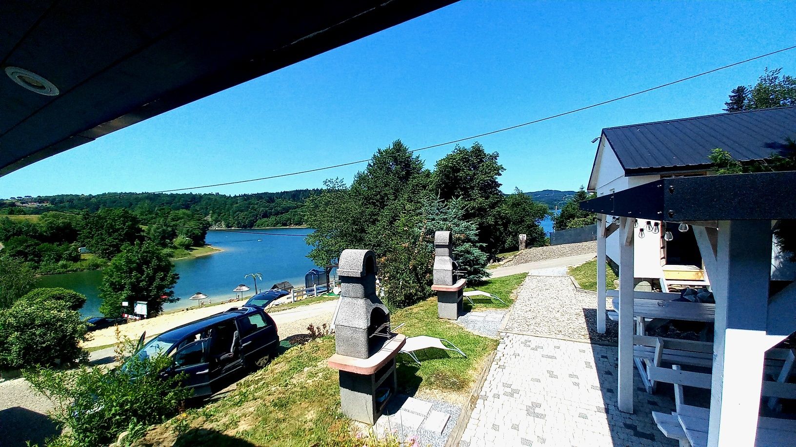 Domki cypel Zawóz blisko jeziora kąpieliska plaży solina bieszczady