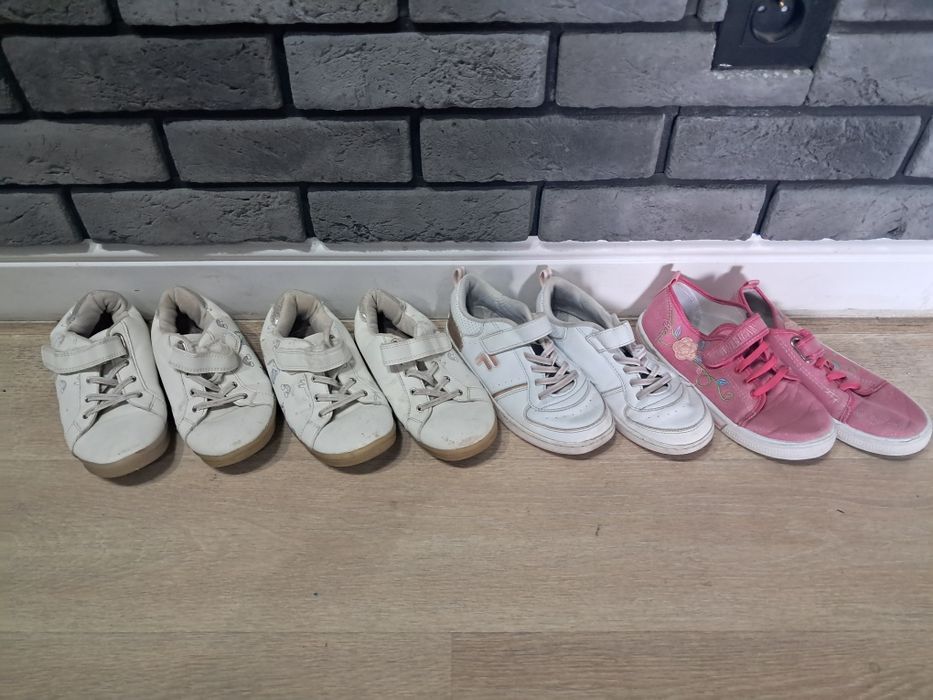 4 pary butów dla dziewczynki roz.33/34