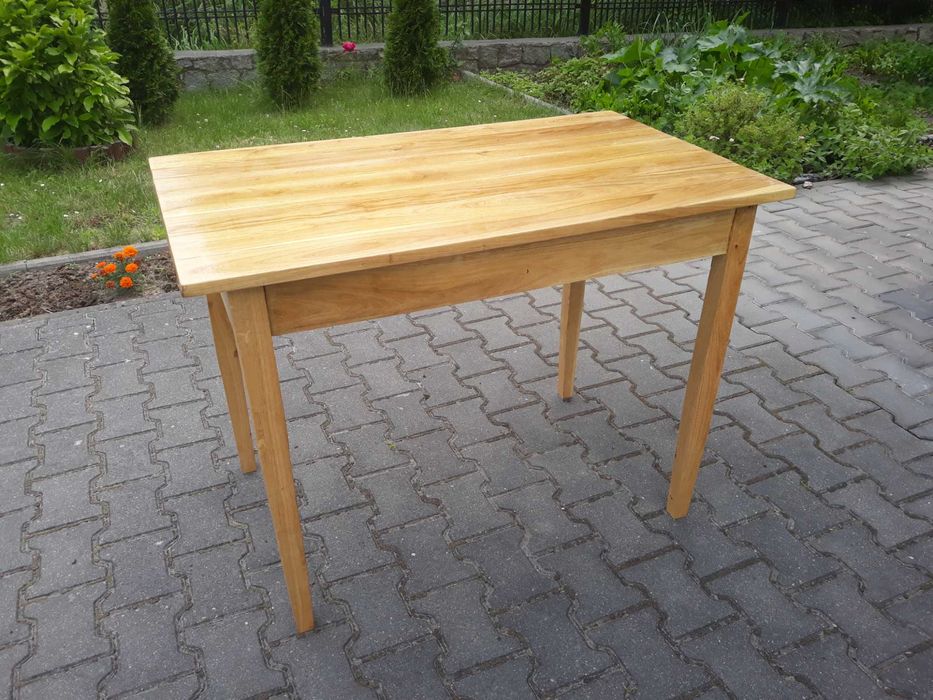 stół dębowy,taborety- ręczna robota