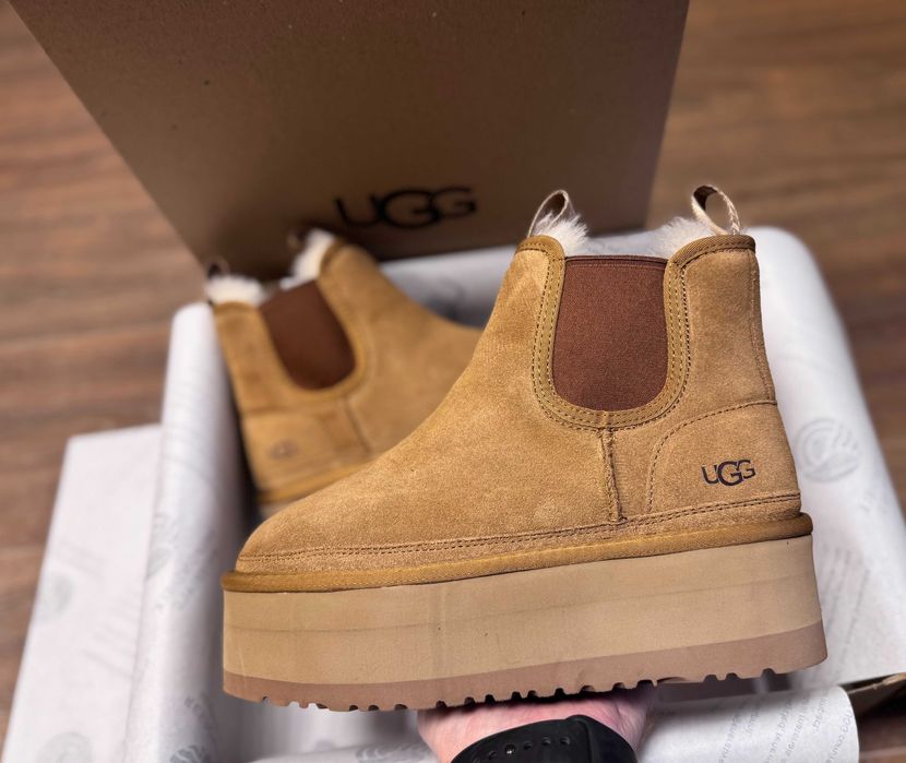 Угги/Угг/Уггі/Уги/Угі/UGG Australia Platform Chelsea Boot Chestnut