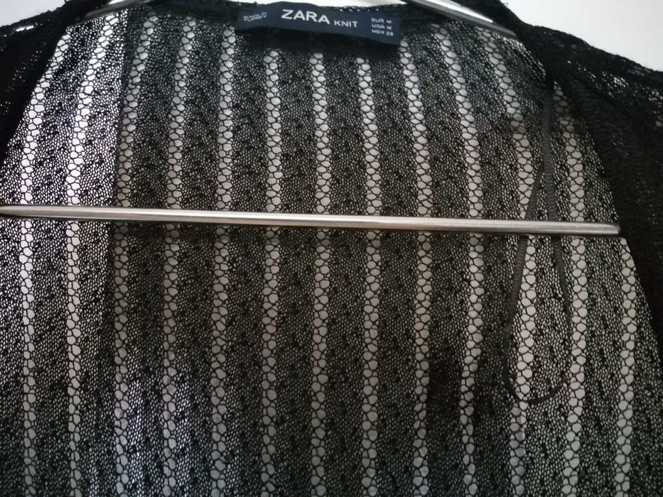 Cienki, czarny kardigan Zara