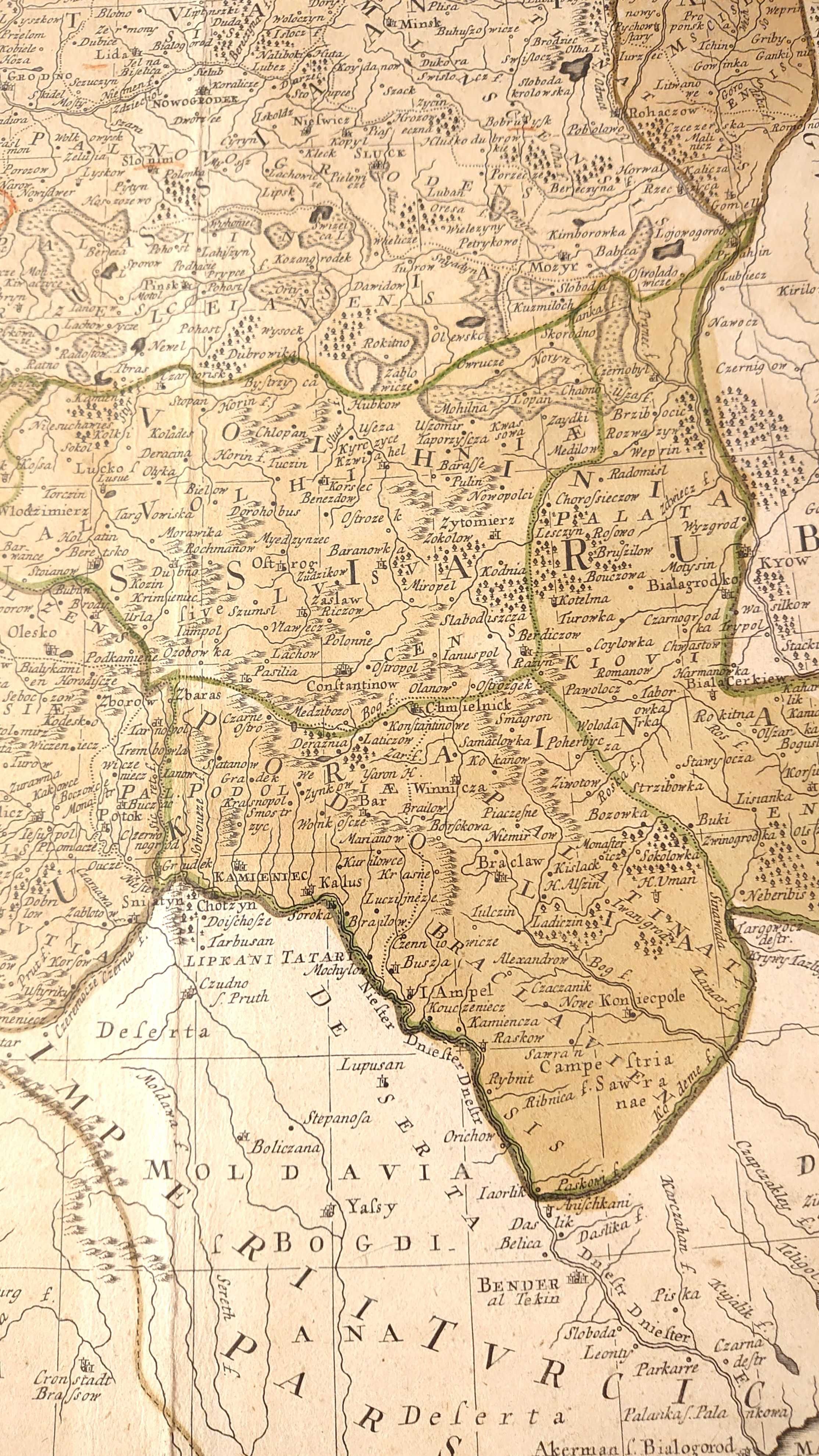 Mapa Polski XVIII w. miedzioryt Tobias Mayer