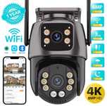 Kamera obrotowa WiFi 8MP 4K UHD z podwójnym obiektywem, noktowizją i d