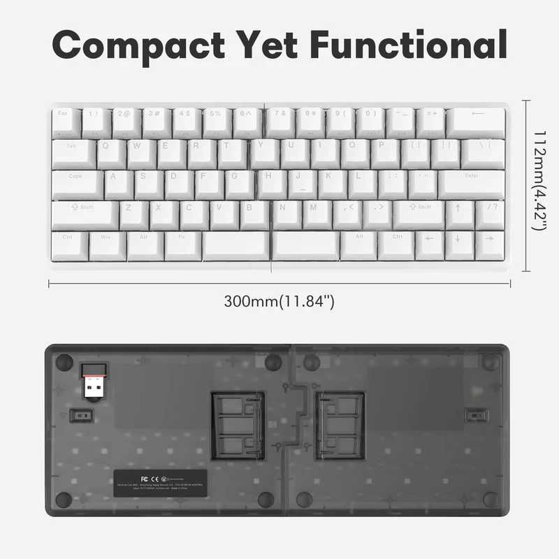 Teclado Mecânico NocFree Lite + Wrist Rest + Mala Transporte