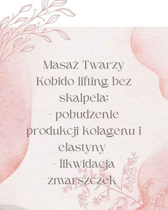 Masaż Kobido mobilnie