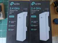 2x TPLink CPE210 (PharOS, PoE, 9dBi, 2.4Ghz, 300Mbps, até 5km)
