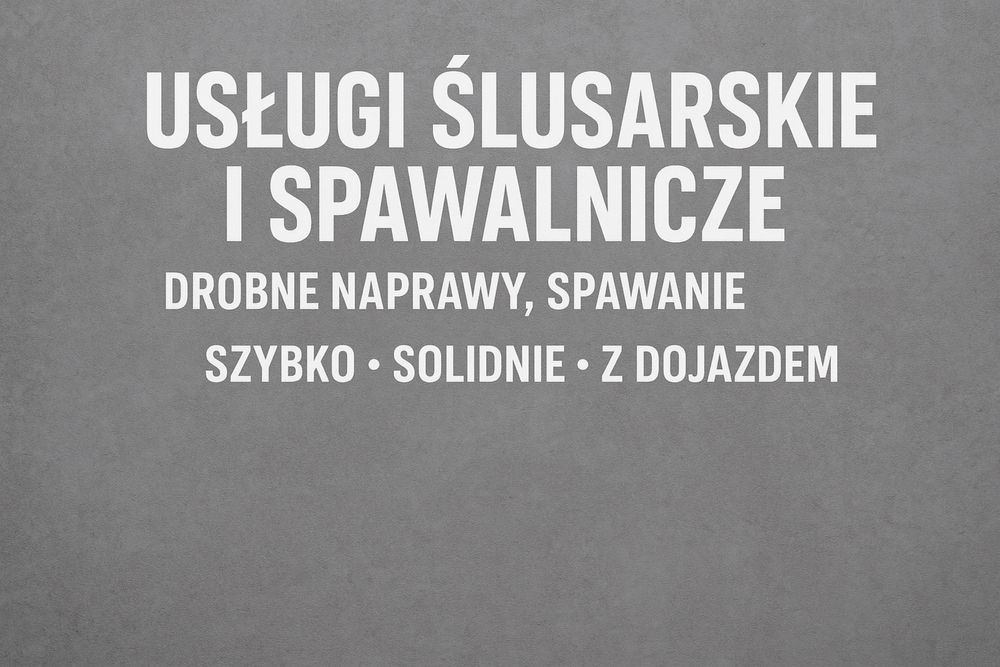 Usługi slusarskie/ spawalnicze