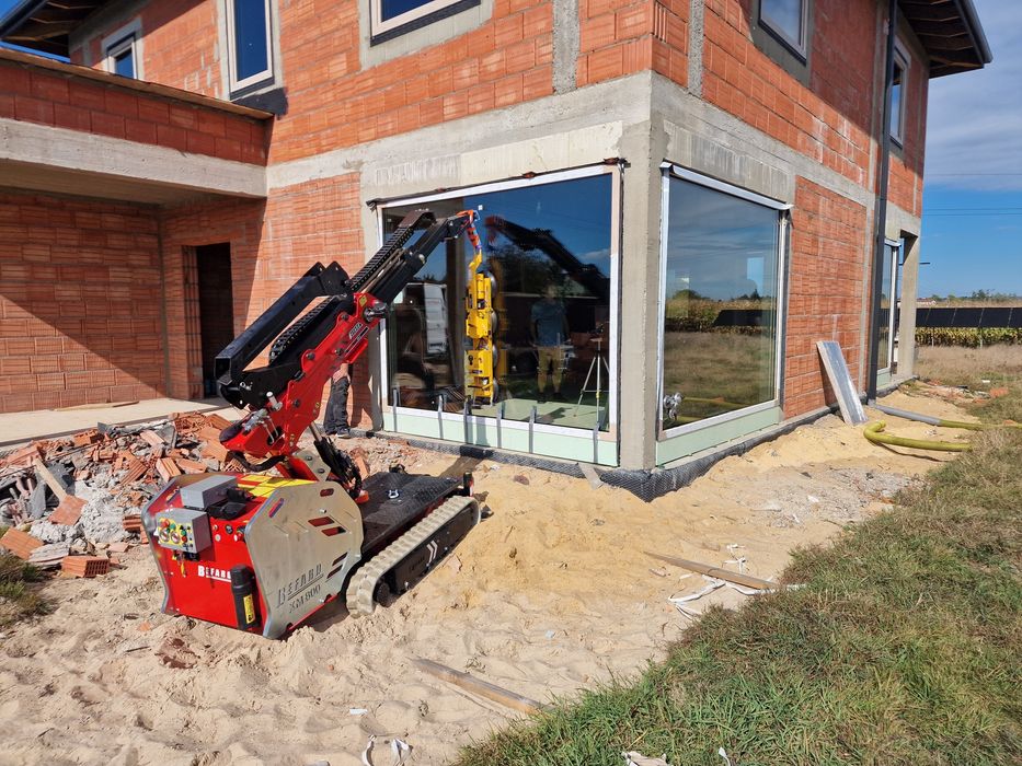 Mini żuraw/manipulator do szklenia okien,fasad wynajem