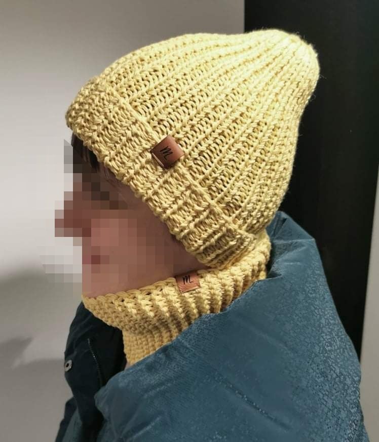 Czapka i komin wełniany dla dorosłych