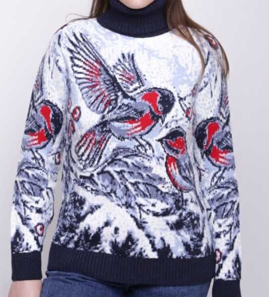 Nowy Sweter golf damski wełna jagnięca+ kaszmir S, M ,L zima prezent