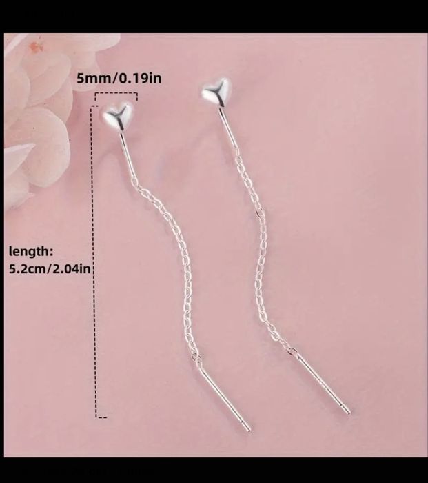 Сережки-протяжки зі срібла 925 проби