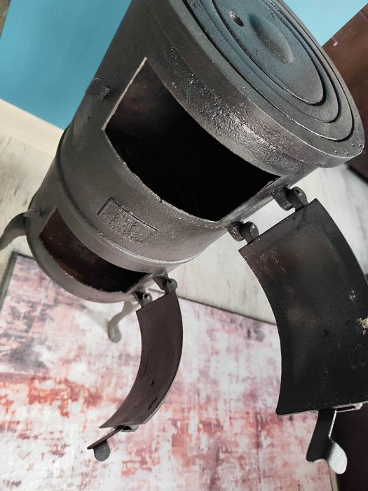 Piec koza nowa fajerka żeliwny zestaw rura itp polski odlew antyk