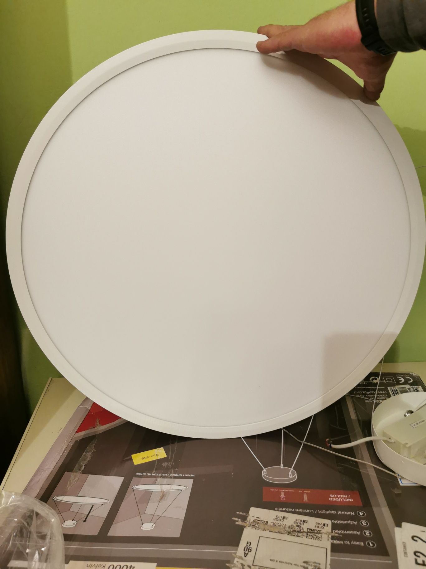 Podwieszana okrągła lampa sufitowa LED - 48 W kon