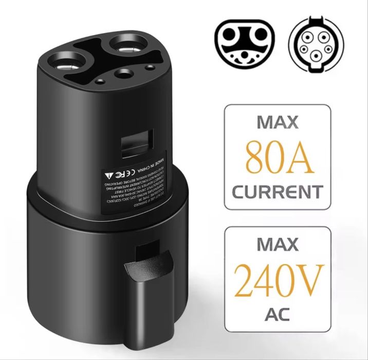 Перехідник, переходник 80А Туре1 Tesla США - S,X,Y,3