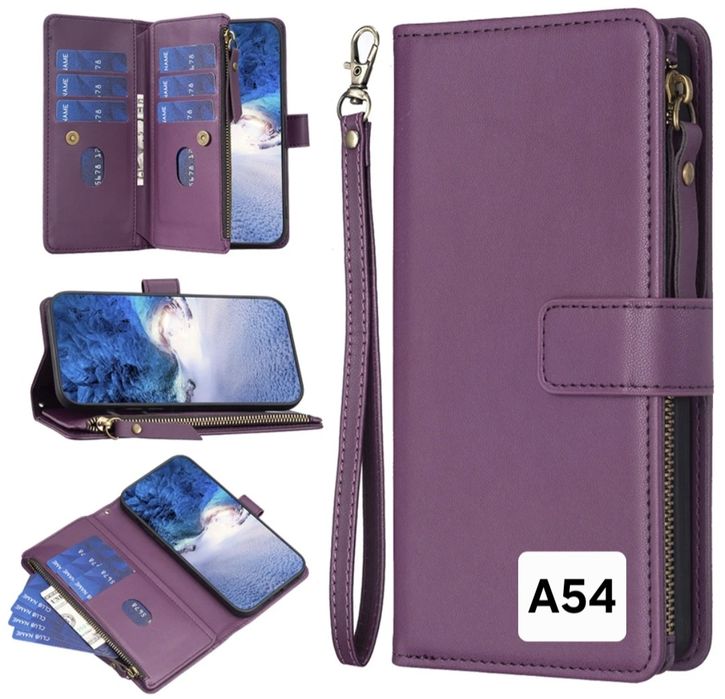 Etui portfel + ochrona szkła do telefonu Samsung a54 5g