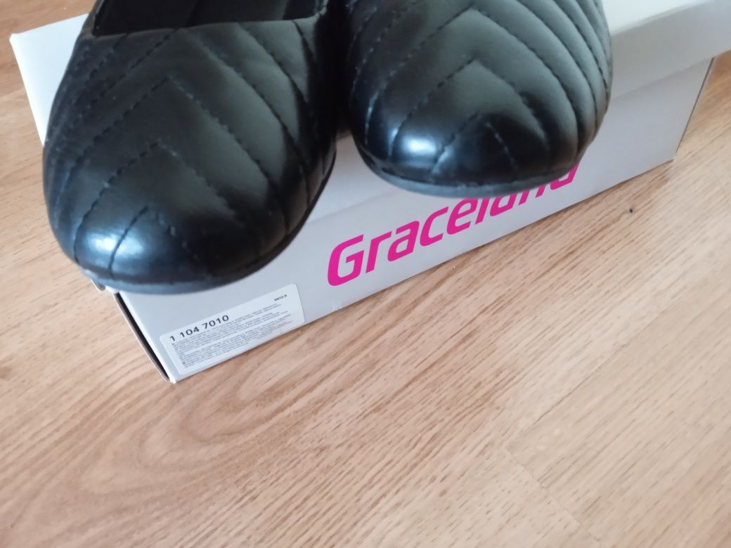 Buty czarne baleriny rozmiar 39 Graceland