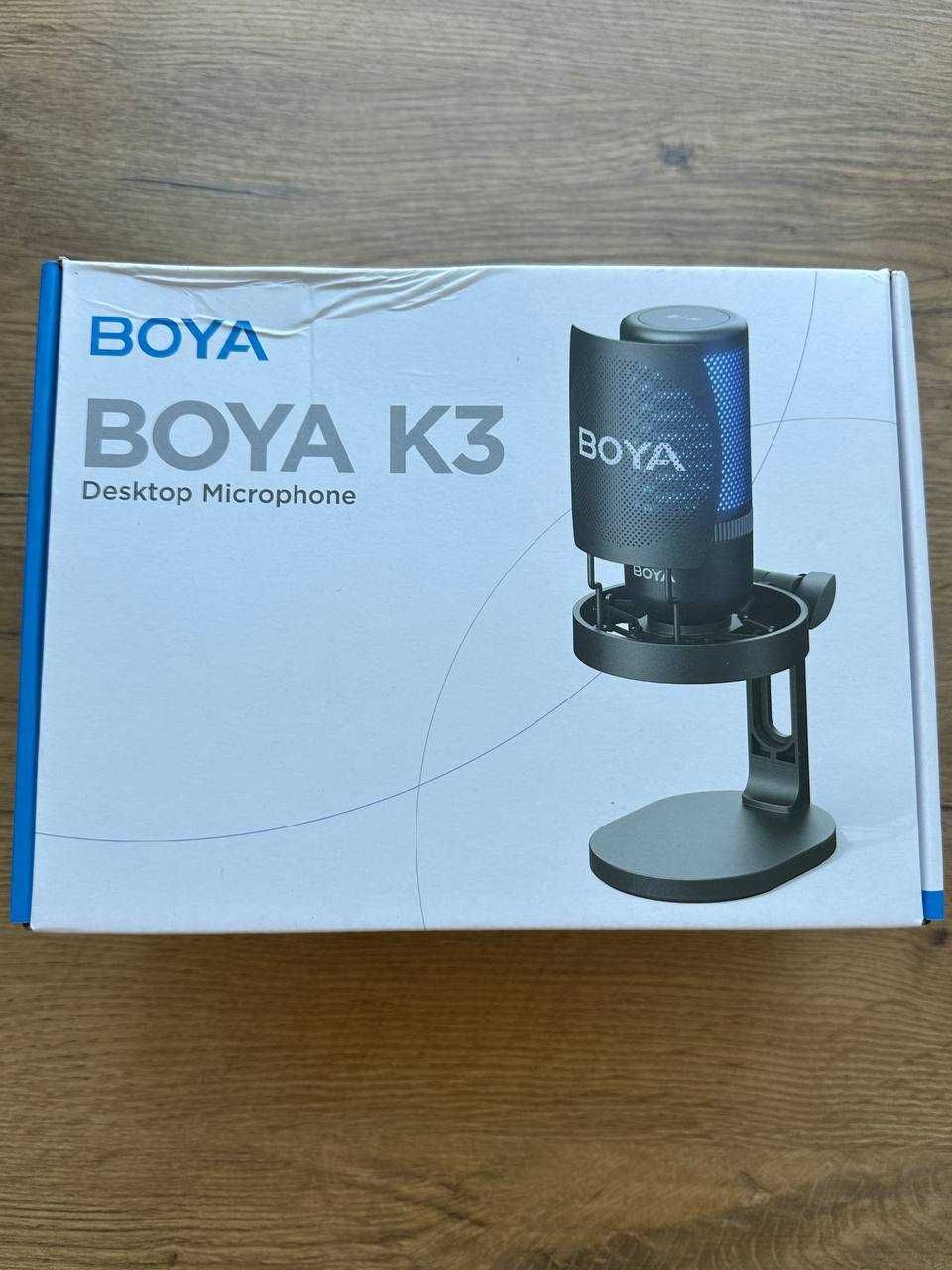 Мікрофон BOYA K3 із шумопоглинанням та RGB-підсвіткою