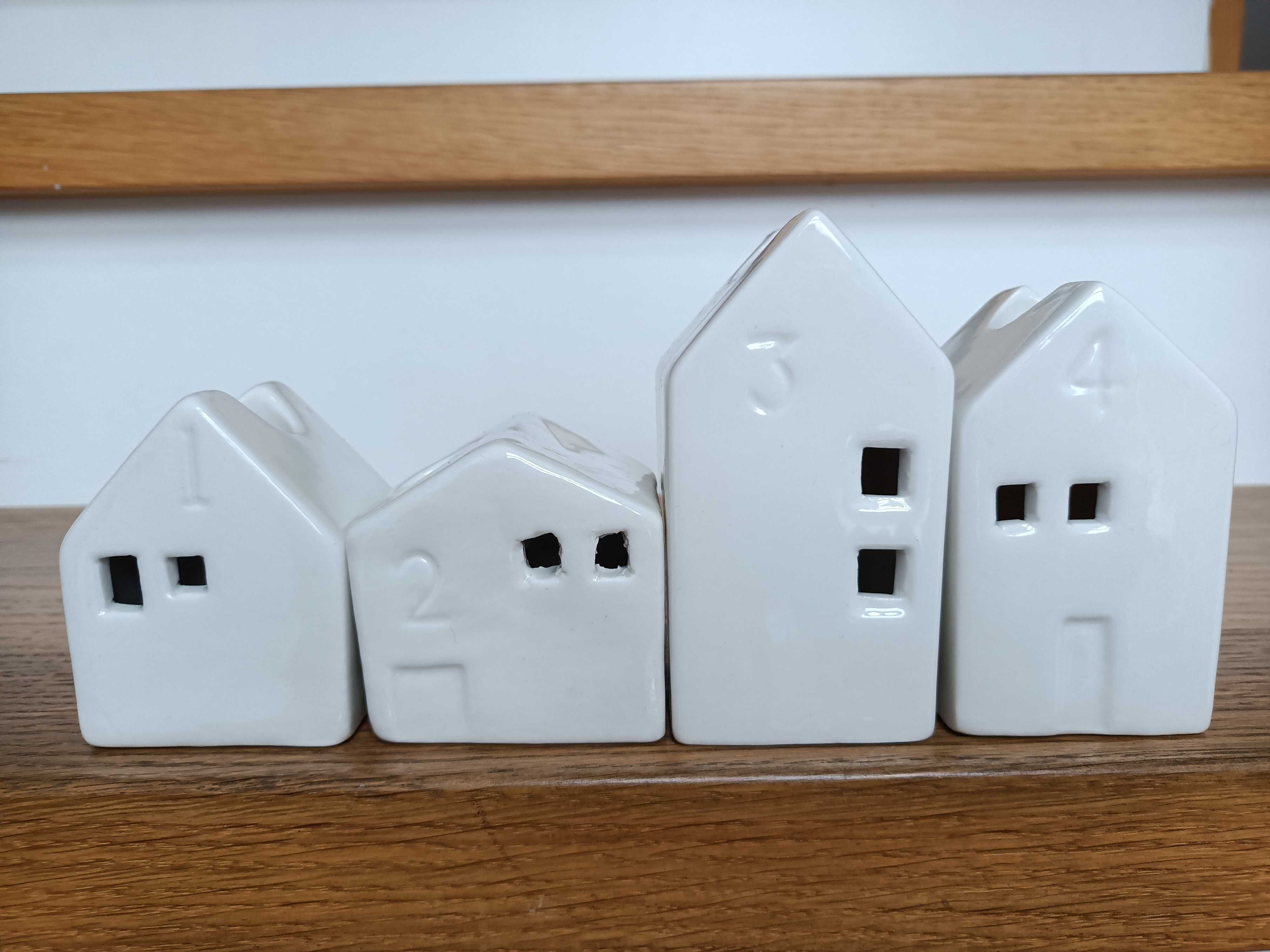 Domki ceramiczne na świece 4szt.