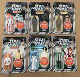 Pack de x6 figuras da coleção retro Star Wars com caixa original