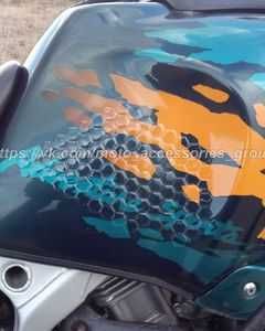 Захисні наклейки  -соти на бак мотоцикла під коліна (чорні та прозорі)