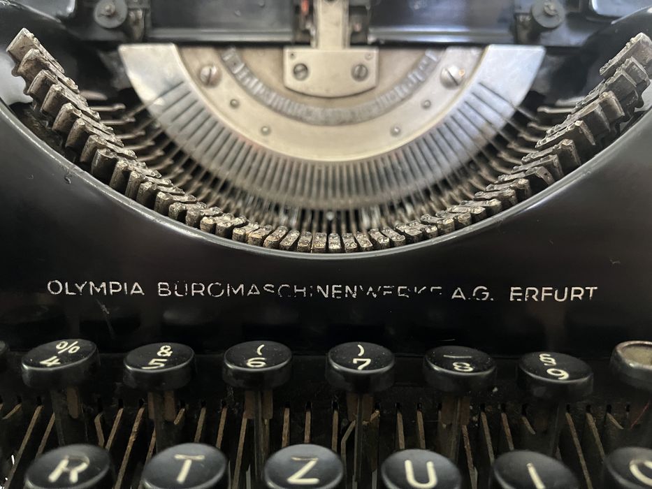 Maszyna do pisania Olympia diplomat 1937 polska klawiatura
