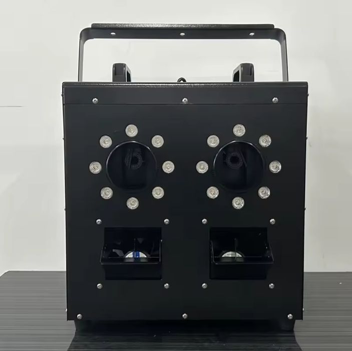 Maszyna do baniek z dymem Białe bańki mydlane LED wesele ślub dym