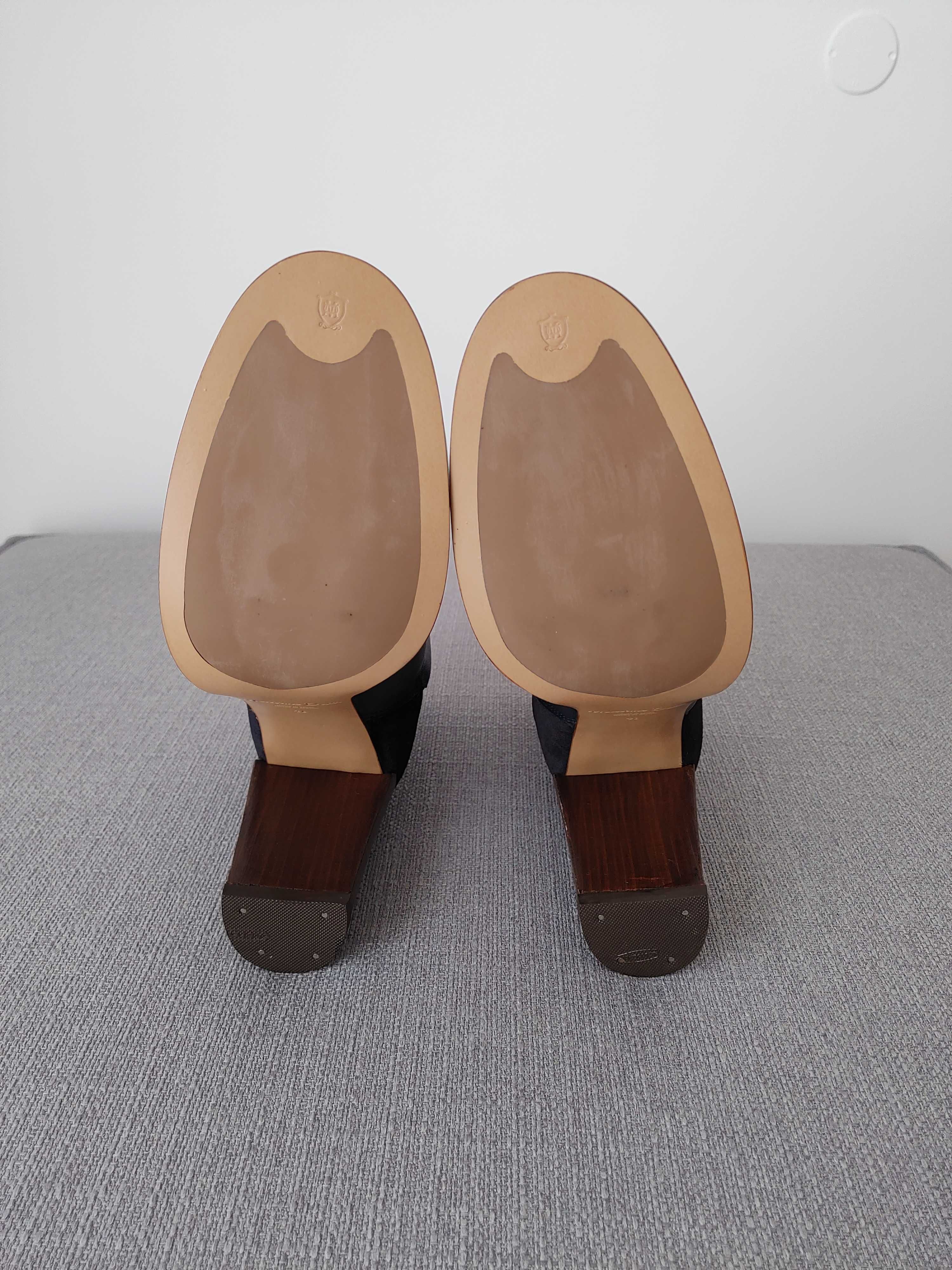 Botas pele azul escuro Massimo Dutti