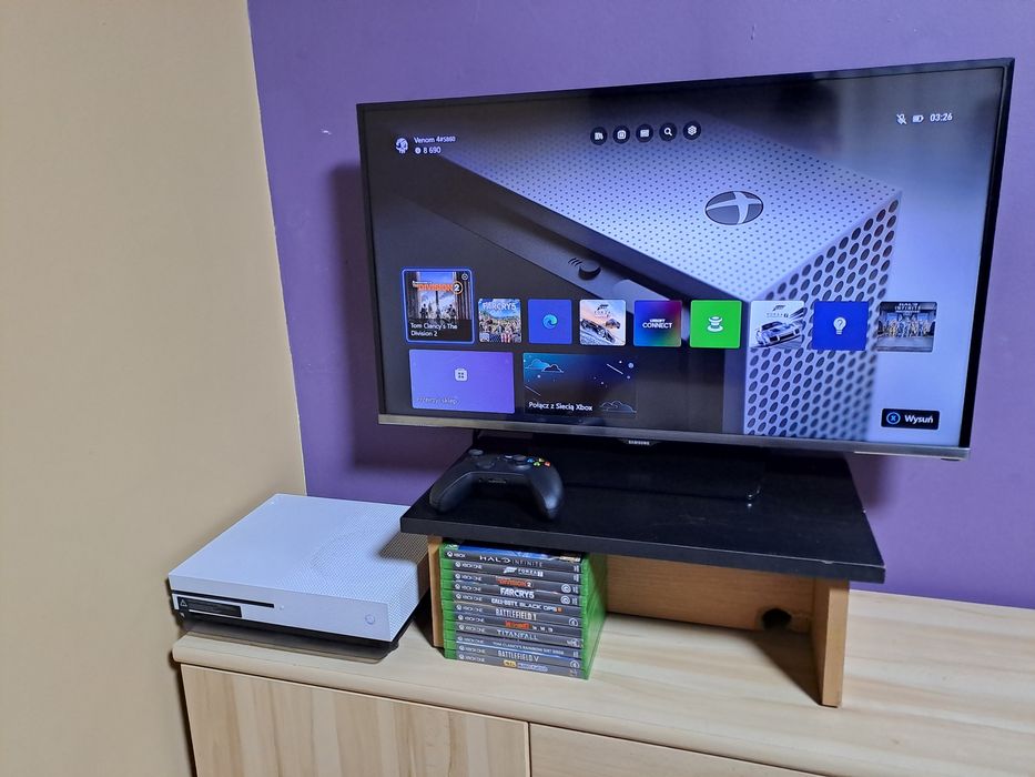 Konsola Xbox one S 500GB, 12 gier 2 pady