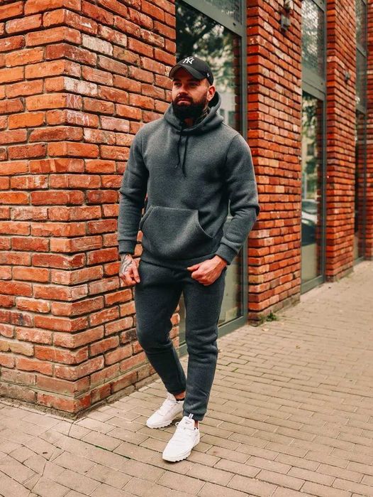 Спортивный костюм мужской зимний на флисе BL теплый кофта штаны