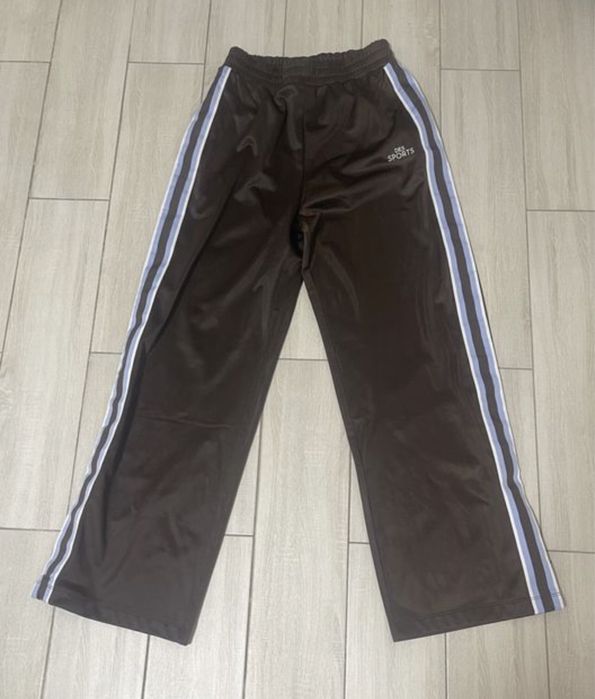 Штани H&M прямі однотонні коричневі спортивні