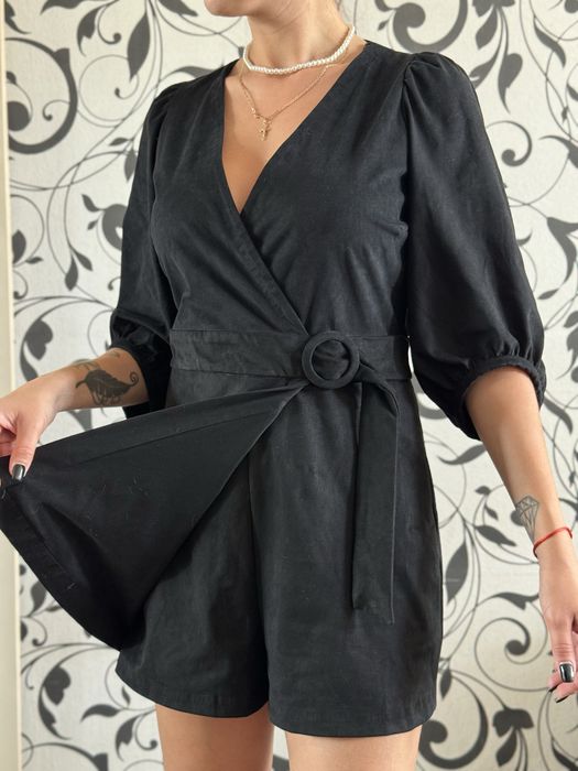 Zara l m ромпер сукня комбінезон чорний