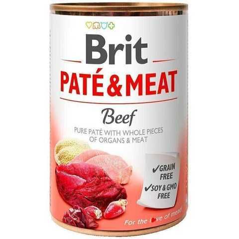 Brit Pate &Meat Beef - консервы для собак, говядина 400гр