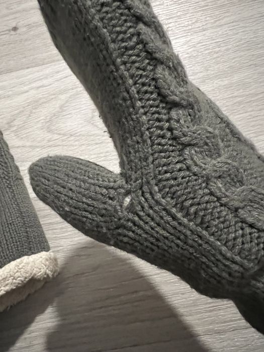 Szare damskie rękawiczki