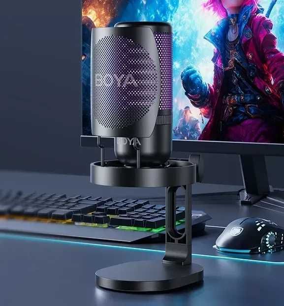 Мікрофон BOYA K3 із шумопоглинанням та RGB-підсвіткою