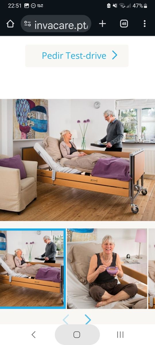 Cama articulada eléctrica invancare