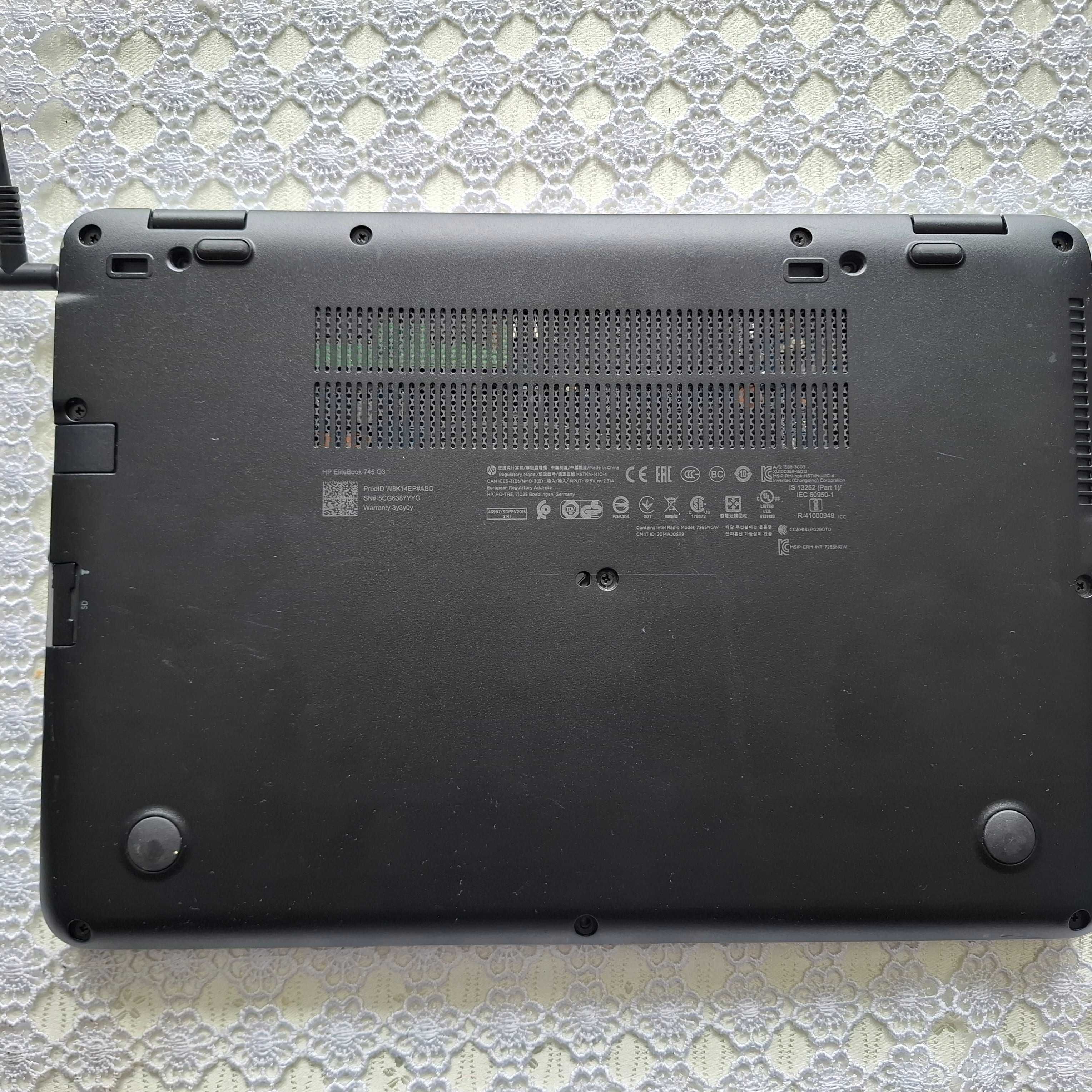Laptop HP EliteBook 745 G3   dotykowy ekran porządne audio