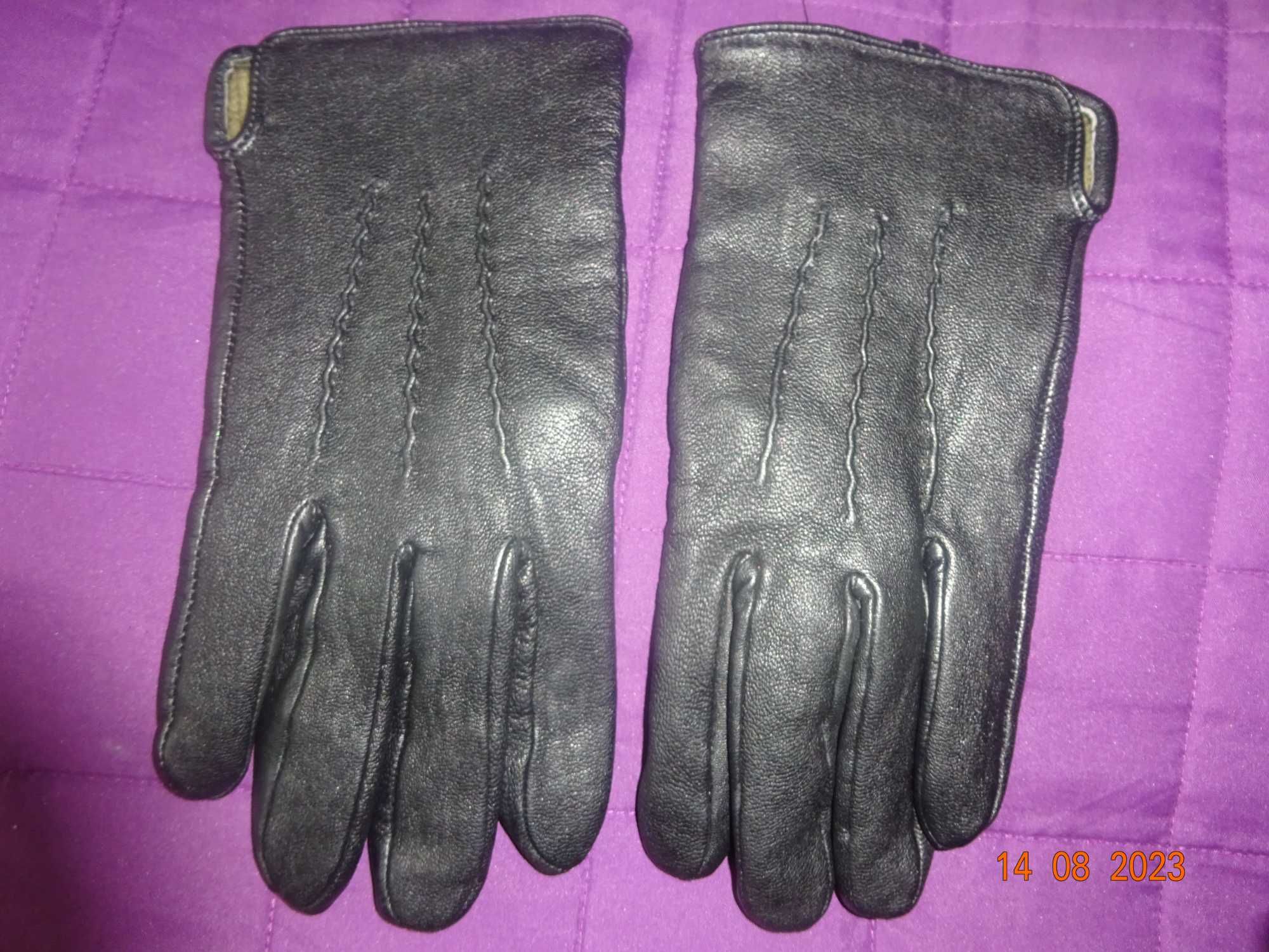 Męskie skórzane rękawiczki