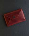 Portfel skórzany handmade burgundowy