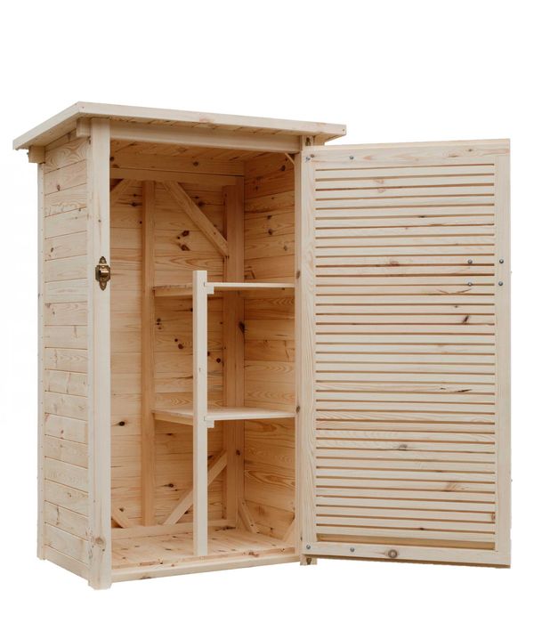 Szafa ogrodowa drewniana 100 x 70cm, drewniana szafa na narzędzia